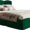 Łóżka Młodzieżowe|Łóżka Ze Stelażem>Riban Dwuosobowe tapicerowane łóżko 160x200 cm z pojemnikiem zielone SEPERO