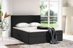 Łóżka Kontynentalne|Łóżka Ze Stelażem></noscript>BROMARKT Dwuosobowe tapicerowane łóżko kontynentalne 160x200 cm z pojemnikiem MALIBU