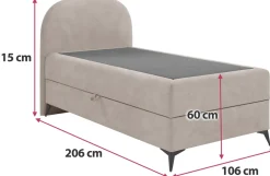 Łóżka Młodzieżowe|Łóżka Ze Stelażem></noscript>BROMARKT Dziecięce łóżko kontynentalne 100x200 cm z pojemnikiem SERENO