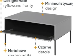 Zestawy Mebli Do Salonu|Ławy I Stoliki></noscript>lenart. Ekskluzywna ława kawowa w stylu nowoczesnym do salonu 70x100 cm TREND