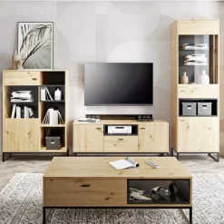 Zestawy Mebli Młodzieżowych|Witryny></noscript>GiB Meble Elegancka biała witryna do salonu 60 cm OLI