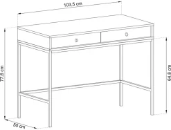 Toaletki I Konsole></noscript>PIASKI Elegancka toaletka MONTI granat granatowy