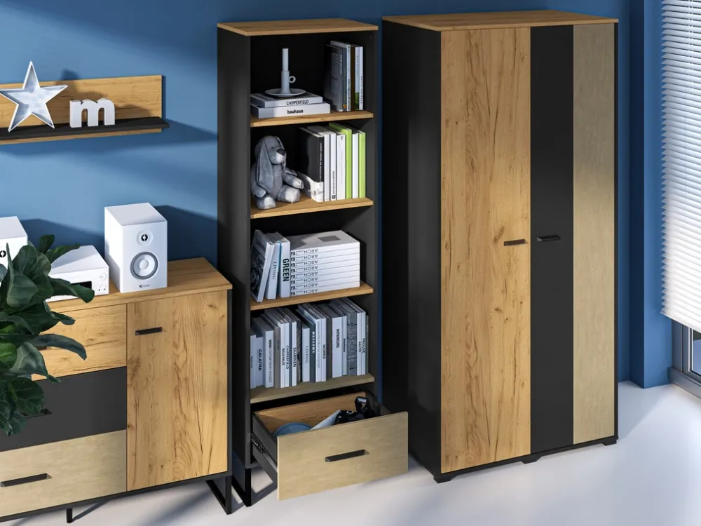 Zestawy Mebli Młodzieżowych>ML Meble Elegancki regał do pokoju młodzieżowego COLT