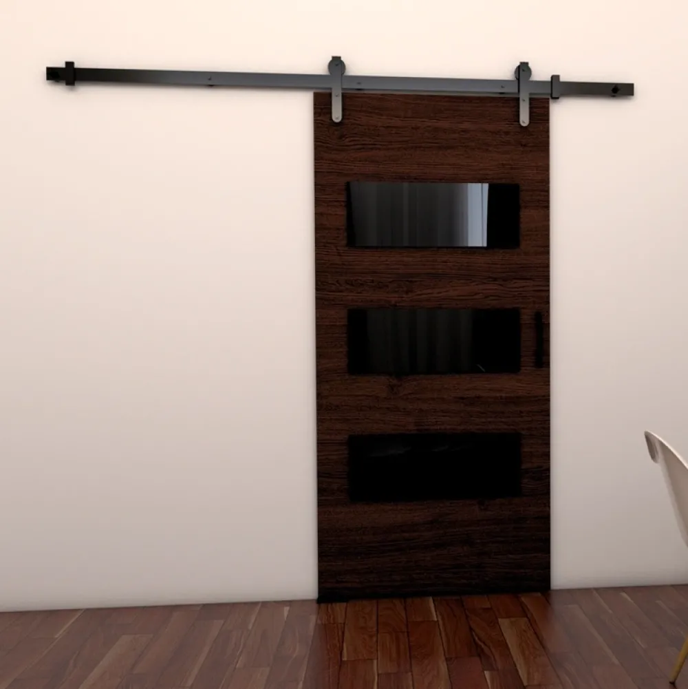 Drzwi Przesuwne>przesuwne.com Eleganckie naścienne drzwi przesuwne 70 cm VITRE wenge