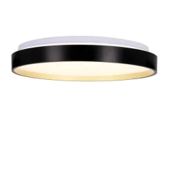 Oświetlenie Pokoju Dziecięcego|Oświetlenie Przedpokoju></noscript>Candellux Lighting Florida lampa sufit. plafon czarno złoty+biały 18w led 33 cm klosz biały sky ef