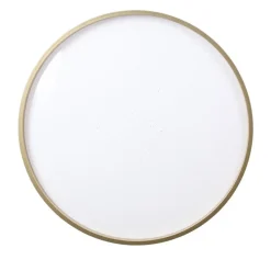 Oświetlenie Pokoju Dziecięcego|Oświetlenie Przedpokoju></noscript>Candellux Lighting Florida lampa sufit. plafon czarno złoty+biały 18w led 33 cm klosz biały sky ef