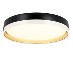 Oświetlenie Pokoju Dziecięcego|Oświetlenie Przedpokoju></noscript>Candellux Lighting Florida lampa sufitowa plafon biało złoty+czarny 24w led 38 cm klosz biały