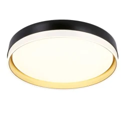 Oświetlenie Pokoju Dziecięcego|Oświetlenie Przedpokoju></noscript>Candellux Lighting Florida lampa sufitowa plafon biało złoty+czarny 24w led 38 cm klosz biały