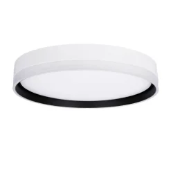 Oświetlenie Pokoju Dziecięcego|Oświetlenie Przedpokoju></noscript>Candellux Lighting Florida lampa sufitowa plafon biały+czarny 24w led 39 cm klosz biały