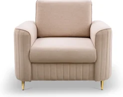 Meble Dla Dzieci|Fotele>LASKI Fotel do salonu w stylu glamour LOURE z podłokietnikami