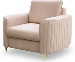 Meble Dla Dzieci|Fotele>LASKI Fotel do salonu w stylu glamour LOURE z podłokietnikami