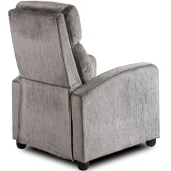 Meble Młodzieżowe|Fotele></noscript>MEBEL ELITE Fotel rozkładany do salonu welurowy DUMIO szary