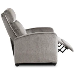 Meble Młodzieżowe|Fotele></noscript>MEBEL ELITE Fotel rozkładany do salonu welurowy DUMIO szary