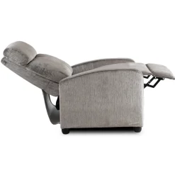 Meble Młodzieżowe|Fotele></noscript>MEBEL ELITE Fotel rozkładany do salonu welurowy DUMIO szary