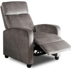 Meble Młodzieżowe|Fotele></noscript>MEBEL ELITE Fotel rozkładany do salonu welurowy DUMIO szary