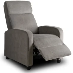 Meble Młodzieżowe|Fotele></noscript>MEBEL ELITE Fotel rozkładany do salonu sztruksowy DUMIO szary