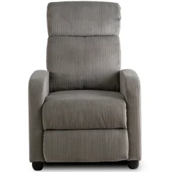 Meble Młodzieżowe|Fotele></noscript>MEBEL ELITE Fotel rozkładany do salonu sztruksowy DUMIO szary