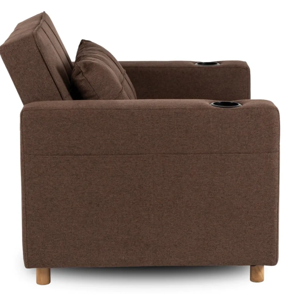 Meble Młodzieżowe|Fotele>MEBEL ELITE Fotel rozkładany z funkcją spania do salonu SOREL brązowy