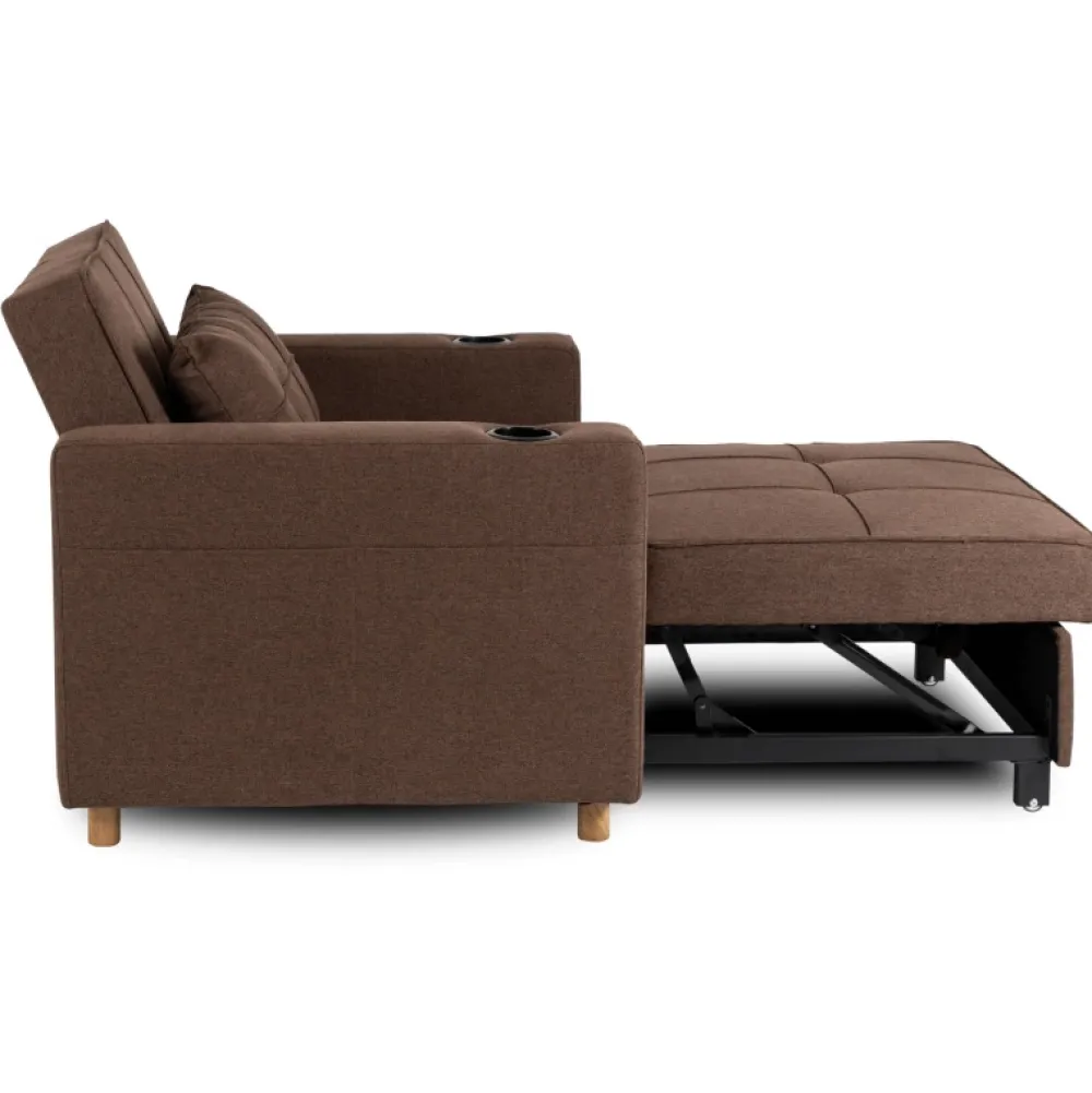 Meble Młodzieżowe|Fotele>MEBEL ELITE Fotel rozkładany z funkcją spania do salonu SOREL brązowy