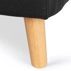 Fotele></noscript>MEBEL ELITE Fotel rozkładany z funkcją spania 100 cm do salonu MALIE czarny