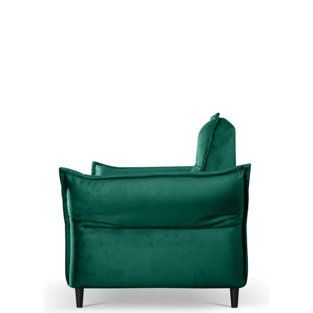 Fotele>LASKI Fotel welurowy MELIO zielony