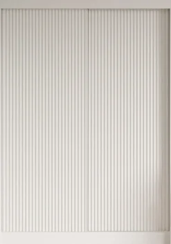 Zestawy Mebli Do Przedpokoju|Szafy Dwudrzwiowe>Arton Frezowana szafa przesuwna do sypialni 150 cm ROYAL biały