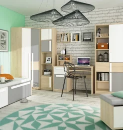 Zestawy Mebli Młodzieżowych></noscript>ML Meble Front do regału młodzieżowego DROP szara platyna