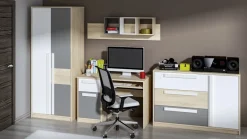 Zestawy Mebli Młodzieżowych></noscript>ML Meble Front do regału młodzieżowego DROP szara platyna