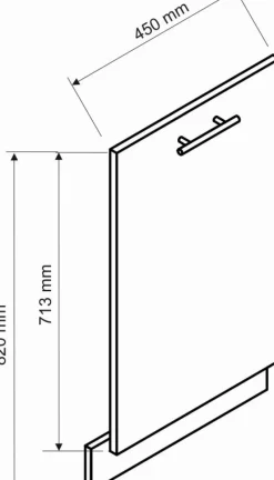Meble Kuchenne>Stolkar Front do zmywarki 45 cm CLARA