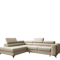 Narożniki>NEXT COLLECTION Funkcjonalny narożnik do salonu PAULLETTO regulowane zagłówki