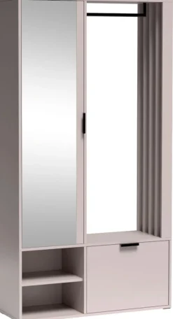 Garderoby>JARSTOL Garderoba do przedpokoju z drążkiem i półkami MORTIS kaszmir