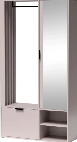 Garderoby></noscript>JARSTOL Garderoba do przedpokoju z drążkiem i półkami MORTIS kaszmir