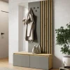Garderoby|Zestawy Mebli Do Przedpokoju>MEBLOSIEK Garderoba do przedpokoju DORIOS dąb artisan front szary grafit