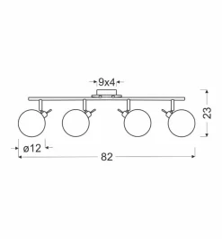 Oświetlenie Przedpokoju|Oświetlenie Jadalni>Candellux Lighting GHOST LAMPA SUFITOWA SATYNOWY 4X40W G9 KLOSZ BIAŁY