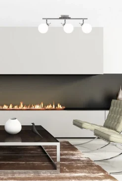 Oświetlenie Przedpokoju|Oświetlenie Jadalni>Candellux Lighting GHOST LAMPA SUFITOWA SATYNOWY 3X40W G9 KLOSZ BIAŁY