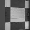 Szafy Dwudrzwiowe|Szafy Z Lustrem>Stolar Grafitowa dwudrzwiowa szafa przesuwna z lustrem 203 cm AMARA