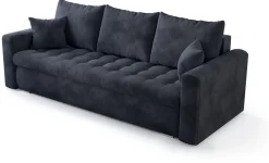 Meble Młodzieżowe|Kanapy I Sofy></noscript>BROMARKT Grafitowa kanapa rozkładana z funkcją spania do salonu LUIS
