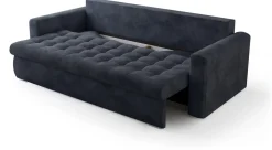Meble Młodzieżowe|Kanapy I Sofy></noscript>BROMARKT Grafitowa kanapa rozkładana z funkcją spania do salonu LUIS