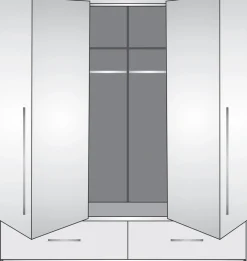 Szafy Młodzieżowe|Szafy Otwierane></noscript>Stolar owa nowoczesna szafa z lustrem i szufladami 209 cm TALOR grafit