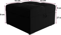 Meble Dla Dzieci|Meble Młodzieżowe></noscript>BROMARKT Grafitowa pufa ze schowkiem do salonu HOT