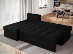 Meble Dla Dzieci|Meble Młodzieżowe>BROMARKT Grafitowa rozkładana rogówka z funkcją spania HOT SLIM