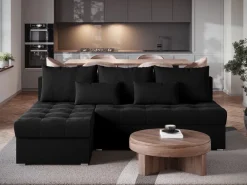 Meble Dla Dzieci|Meble Młodzieżowe></noscript>BROMARKT Grafitowa rozkładana rogówka z funkcją spania HOT SLIM