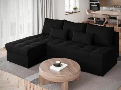 Meble Dla Dzieci|Meble Młodzieżowe></noscript>BROMARKT Grafitowa rozkładana rogówka z funkcją spania HOT SLIM