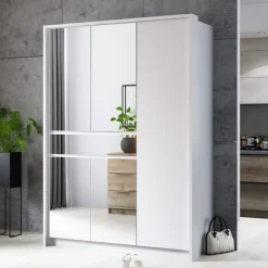 Szafy Do Pokoju Dziecięcego|Szafy Młodzieżowe></noscript>Stolar owa szafa uchylna z lustrem i półkami 150 cm SPARK grafit