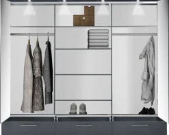 Szafy Młodzieżowe|Szafy Otwierane>Stolar owa szafa z harmonijkowym systemem otwierania 255 cm TALOR grafit