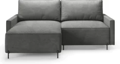 Meble Dla Dzieci|Narożniki>BROMARKT Grafitowy narożnik loft do salonu z funkcją spania i pojemnikiem NORTON