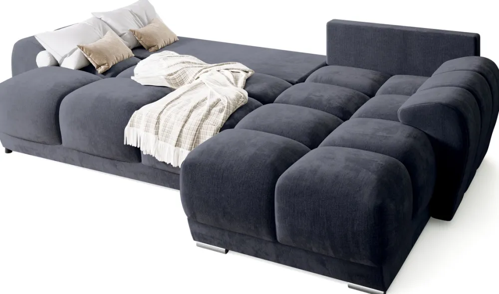 Narożniki>BROMARKT Grafitowy narożnik NUBES funkcja spania