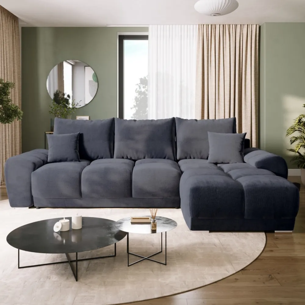 Narożniki>BROMARKT Grafitowy narożnik NUBES funkcja spania