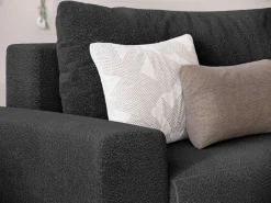 Meble Dla Dzieci|Meble Młodzieżowe></noscript>BROMARKT Grafitowy narożnik z funkcją spania i pojemnikiem PLUSH L baranek