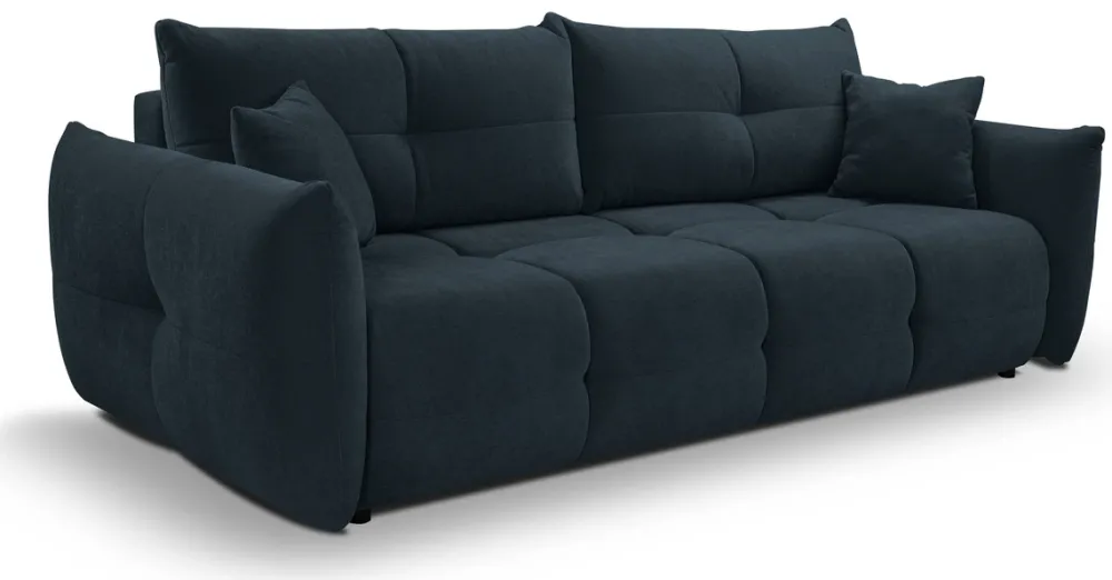 Meble Dla Dzieci|Kanapy I Sofy>LASKI Granatowa kanapa do salonu z funkcją spania i pojemnikiem BERGAMO